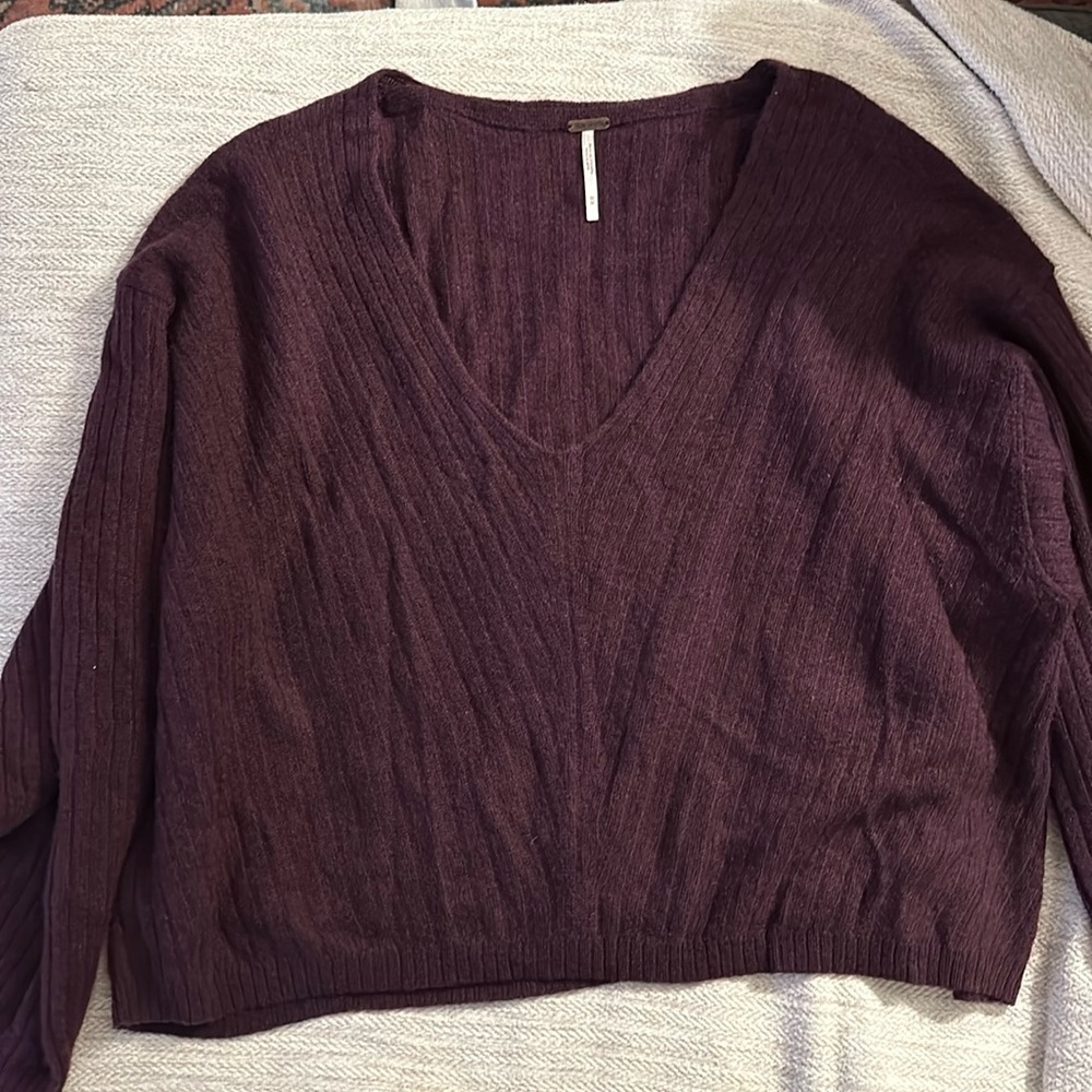 Free People Cashmere V-Neck Sweater